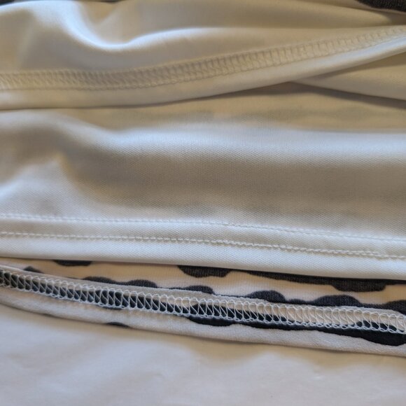 VINCE CAMUTO dress SIZE 6 STEATH LONG SLEEVES black on white 5% SPANDEX STUNNING - Picture 12 of 13